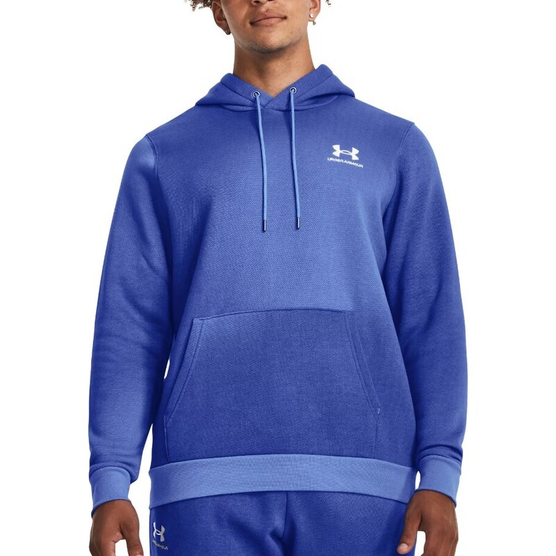 Mikina s kapucí Under Armour UA Essential Flc Novelty HD-BLU 1381214-400