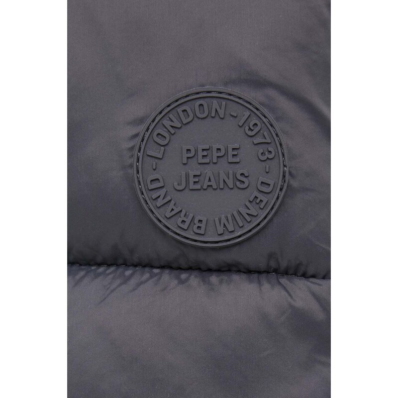 Bunda Pepe Jeans dámská, šedá barva, zimní