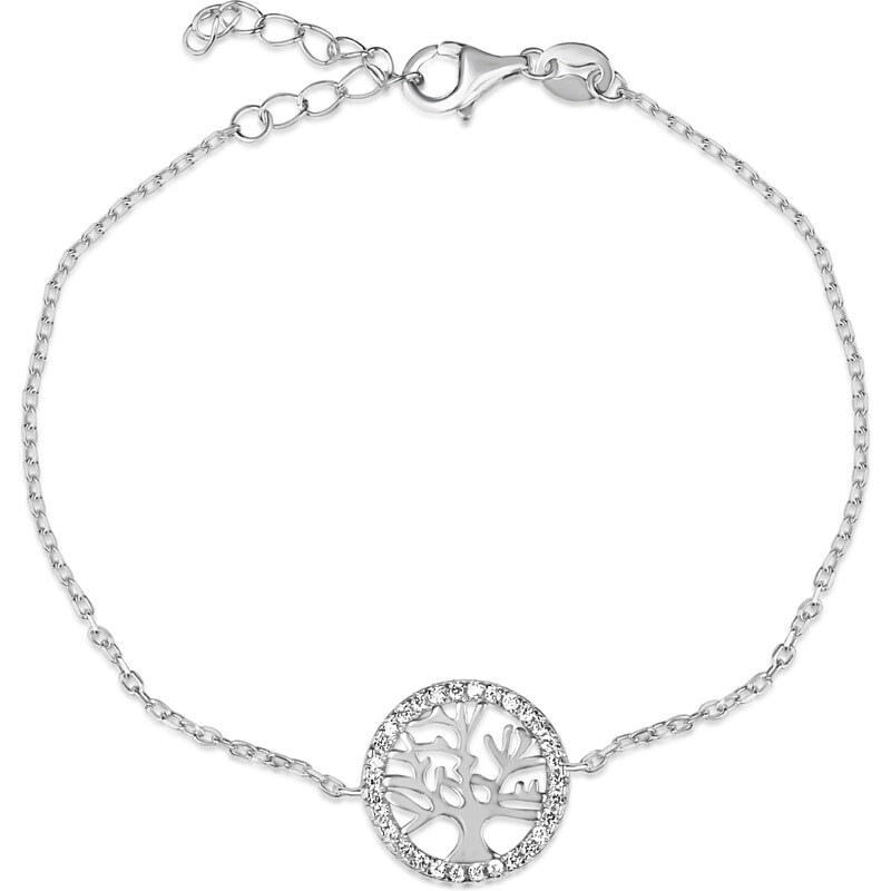 Stříbrný náramek strom života se zirkony - Meucci SB214 87091648
