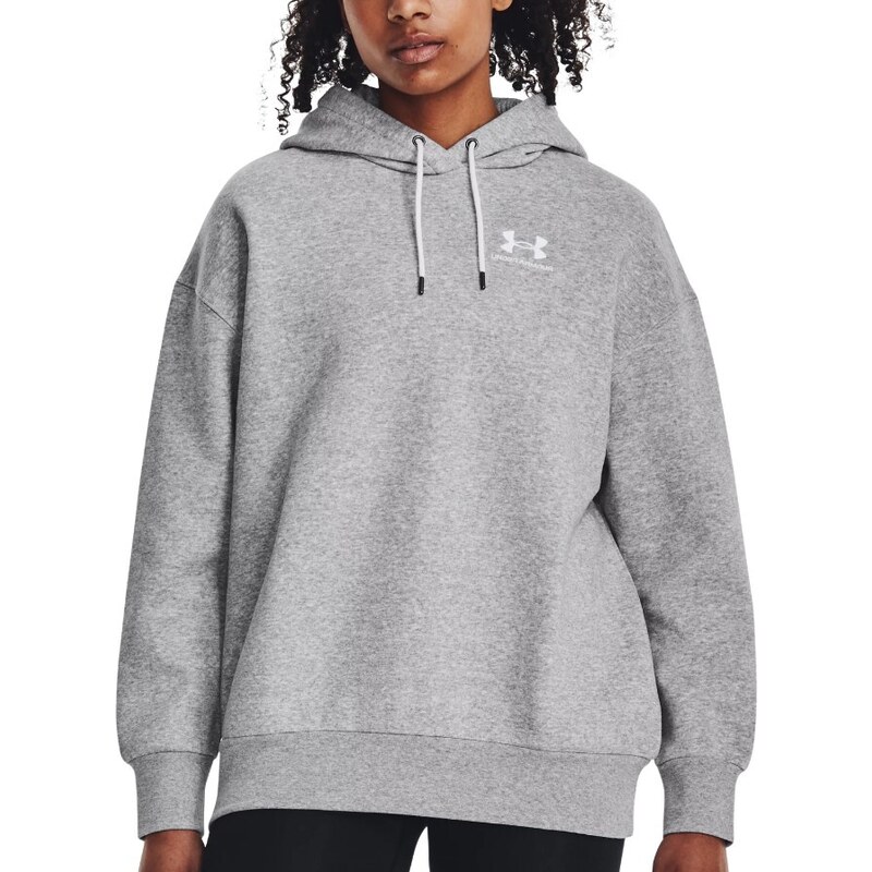 Mikina s kapucí Under Armour Essential Flc OS Hoodie-GRY 1379495-012