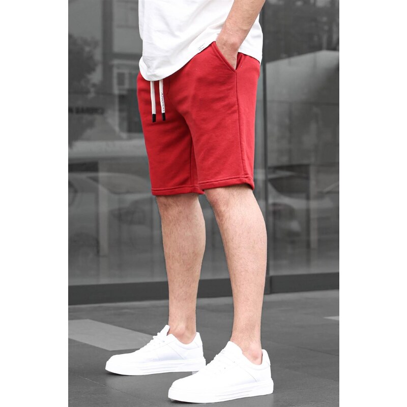 Madmext Claret Red Basic Men's Shorts 6505