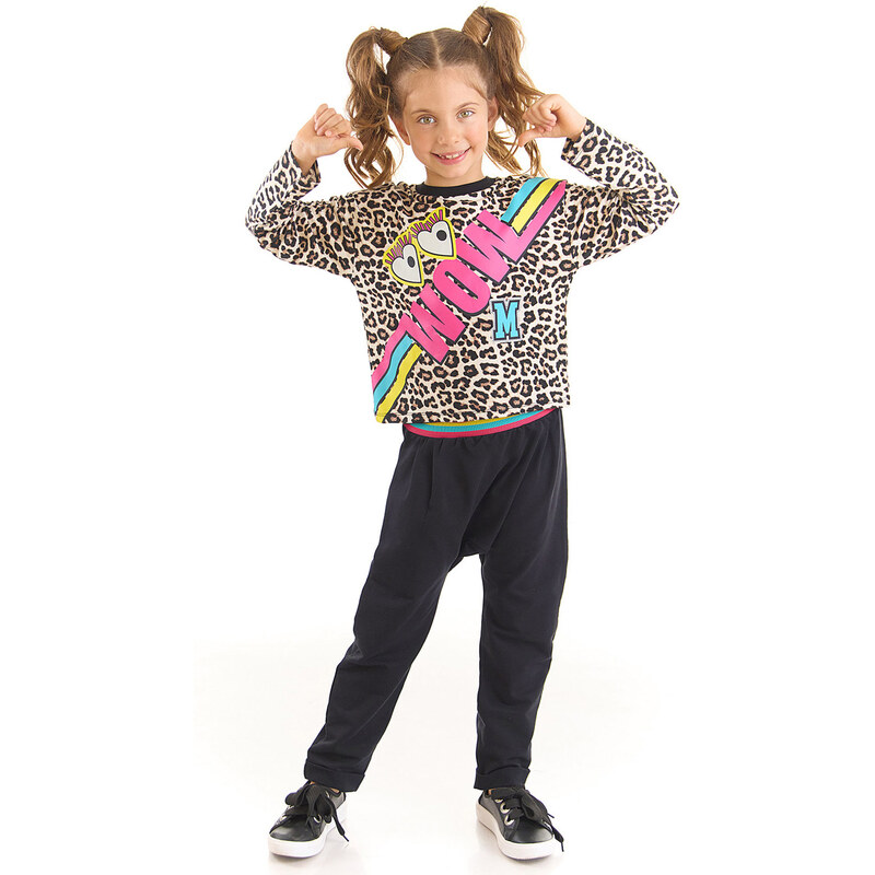 mshb&g Wow Leopard Girls Kids T-shirt Pants Suit