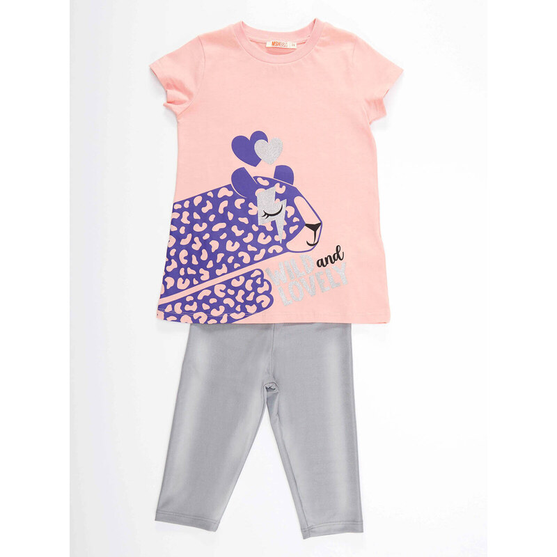 mshb&g Leopard Girls Kids Tunic Leggings Suit