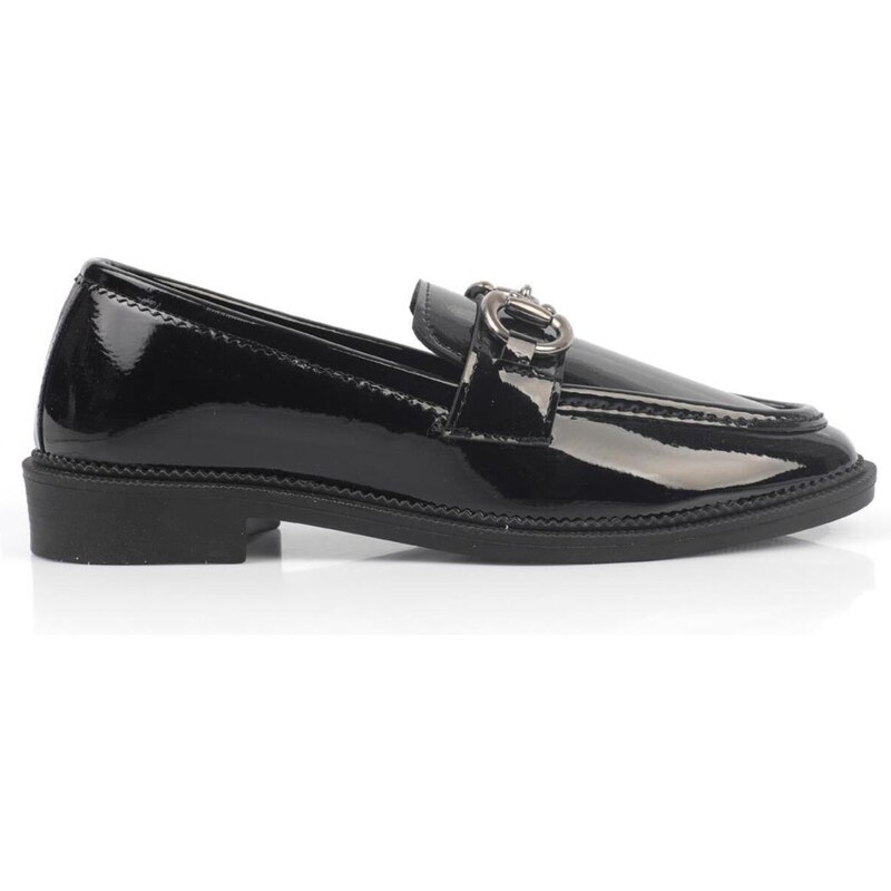 Capone Outfitters Women's Loafers with Metal Buckles