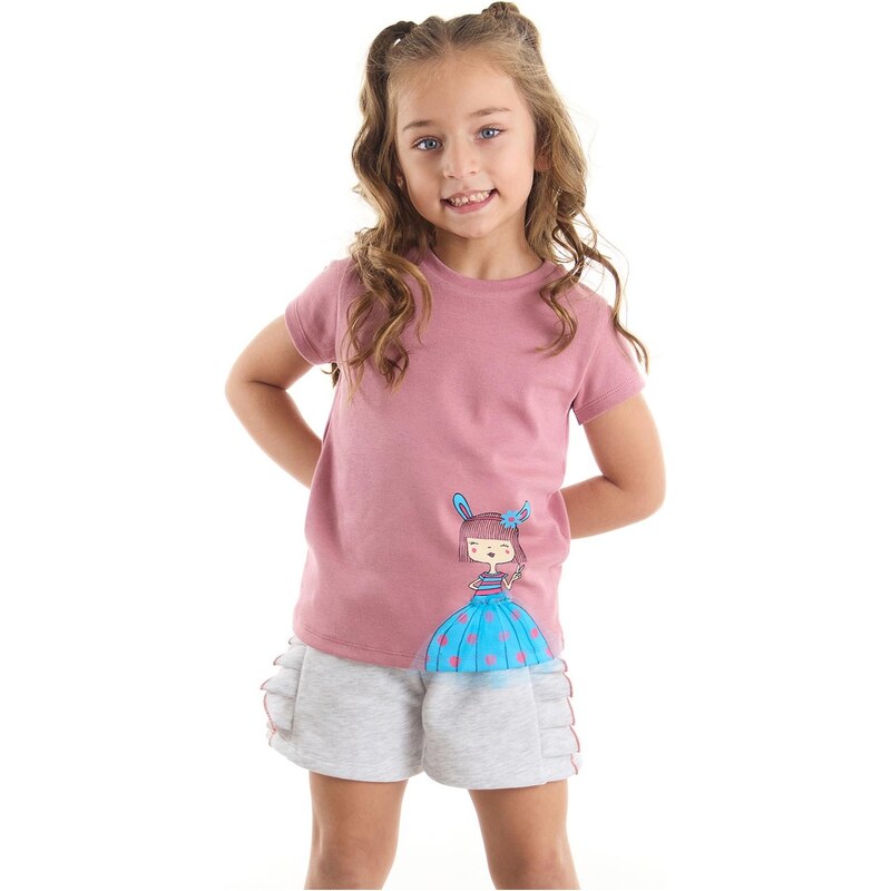 Denokids Tulle Lily Girls Kids T-shirt Shorts Set