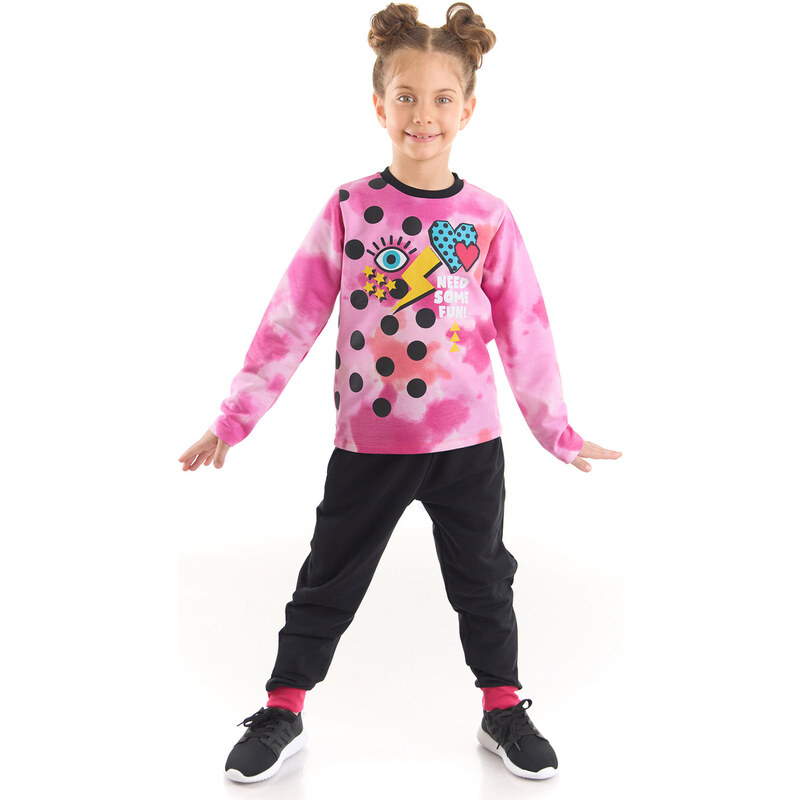 mshb&g Retro Tie-Say Girl's T-Shirt Trousers Set