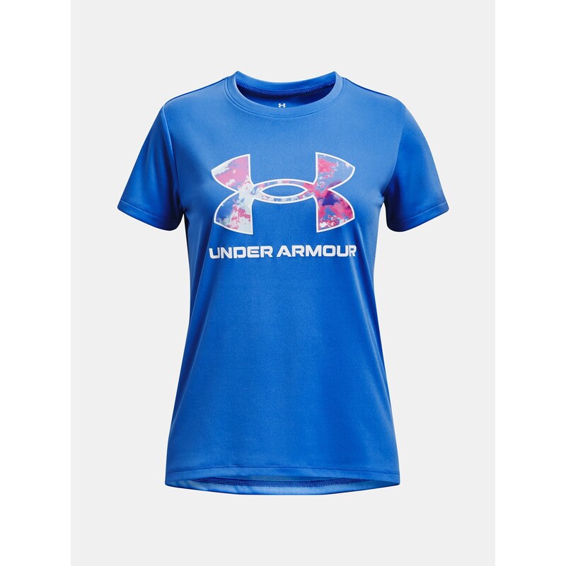 Under Armour Tričko UA Tech Print BL SSC-BLU - Holky