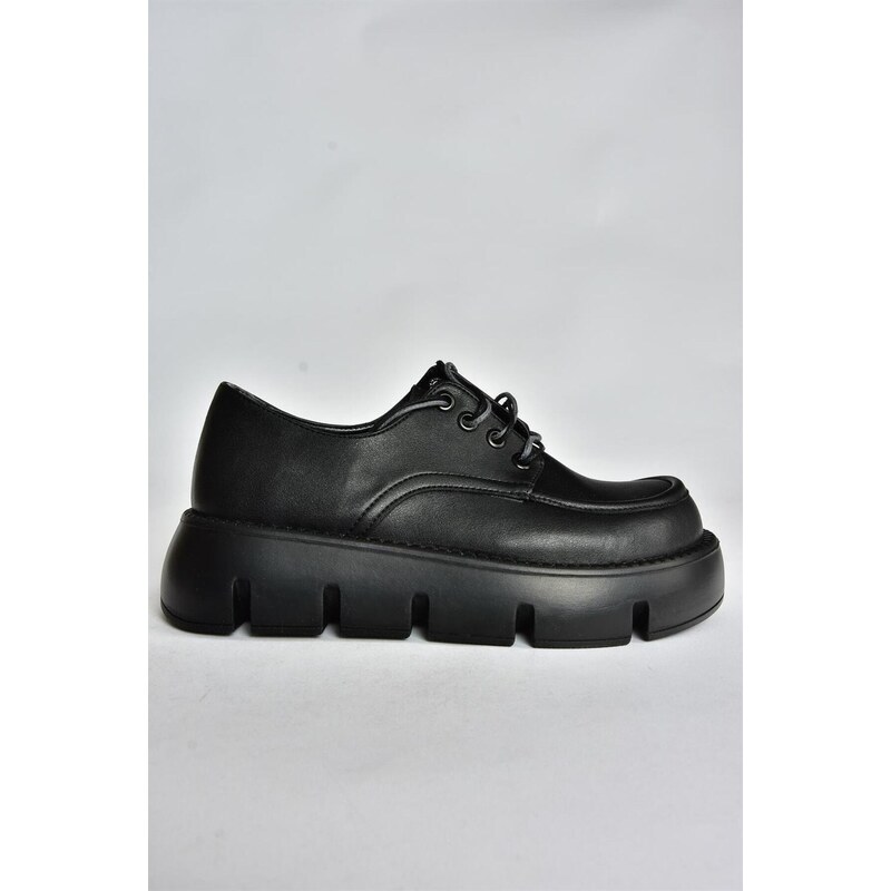 Fox Shoes Black Thick Soled Women's Casual Shoes