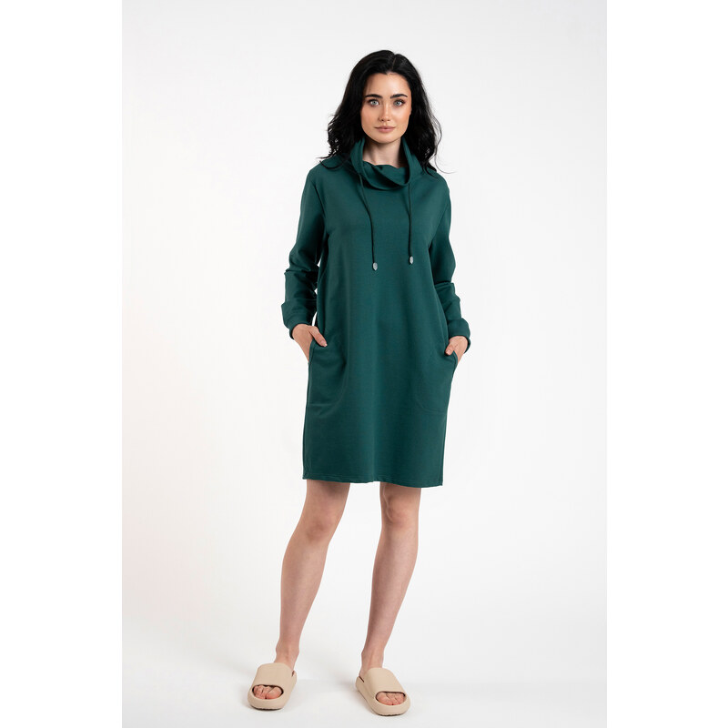 Italian Fashion Dámská tunika Malmo s dlouhým rukávem - zelená