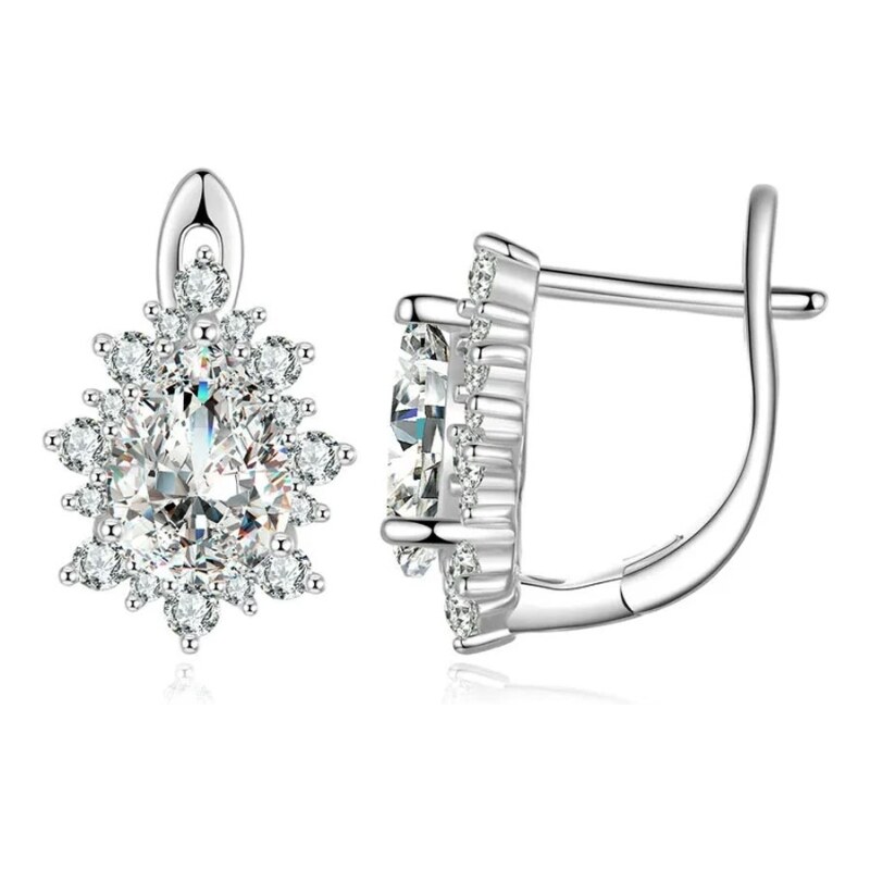 GRACE Silver Jewellery Stříbrné náušnice se zirkony Ioanna, stříbro 87120166