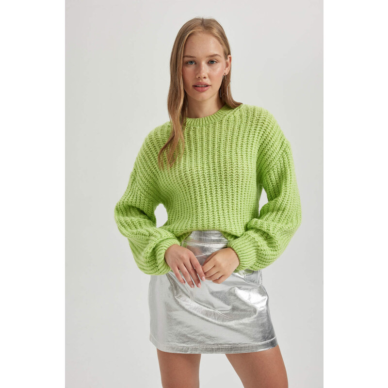 DEFACTO Oversize Fit Crew Neck Knitwear Pullover