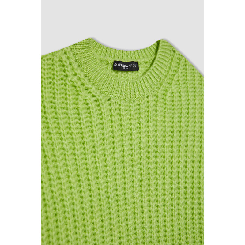 DEFACTO Oversize Fit Crew Neck Knitwear Pullover