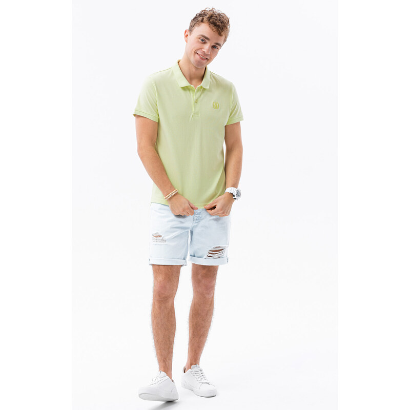 Ombre Polo trička S1374 Lime