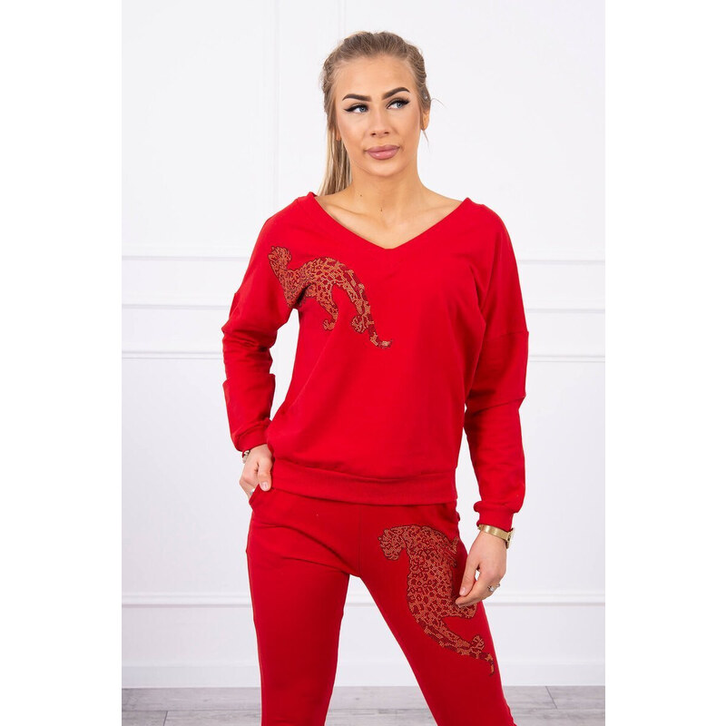 K-Fashion Zirkonová sada panther červená 84211898