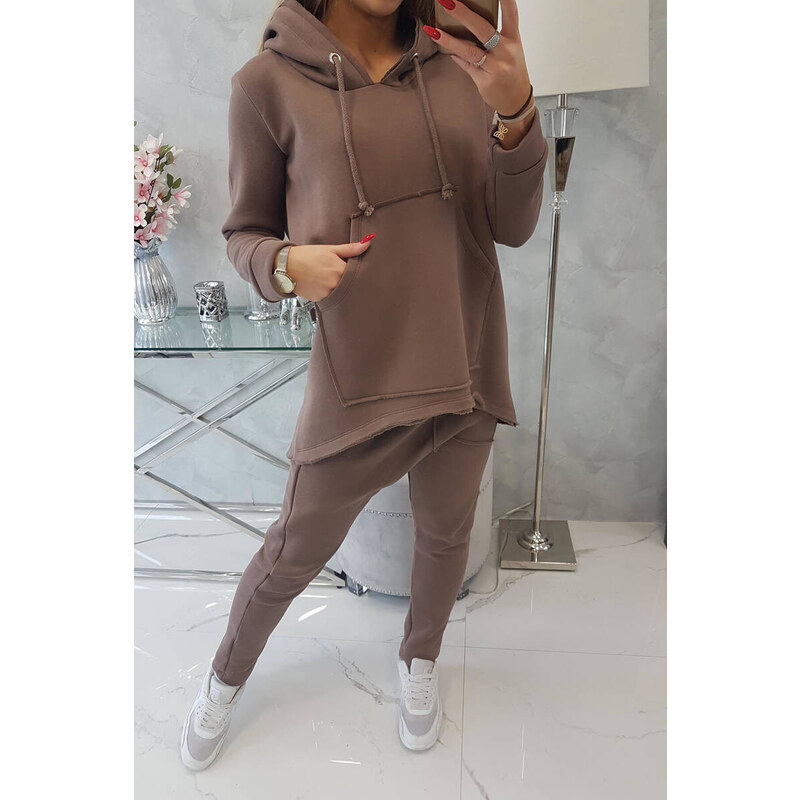 K-Fashion Sada kalhot Baggy Mocca