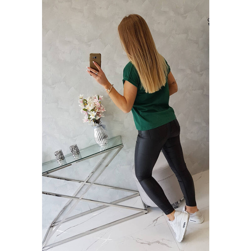 model 18748293 je moje kardio tmavě zelená halenka - K-Fashion