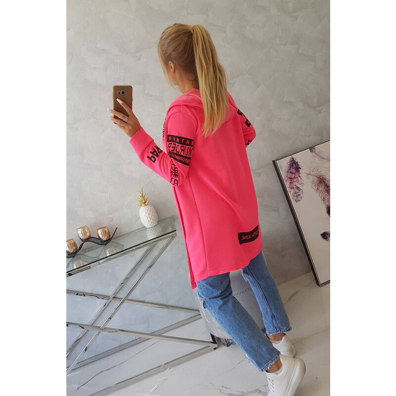 K-Fashion Rukávník s nápisem pink neon