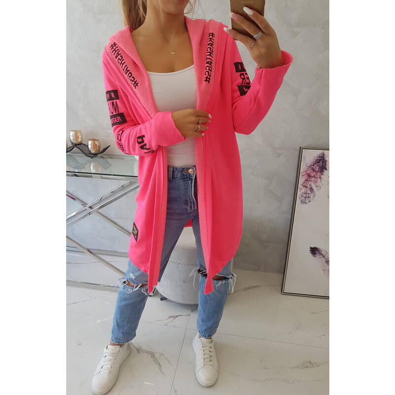 K-Fashion Rukávník s nápisem pink neon