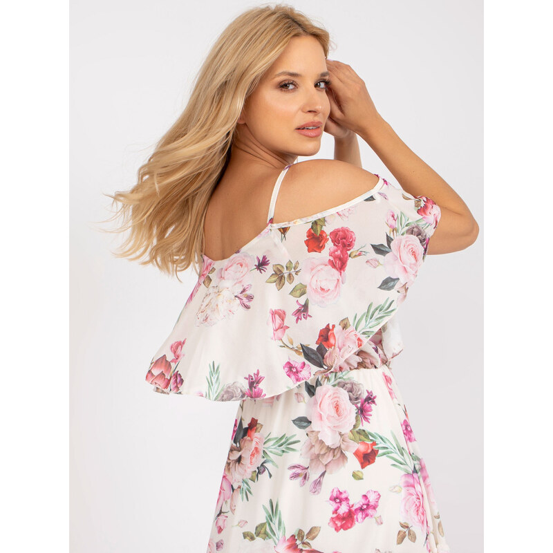 Dámské šaty TW SK BI model 18536747 světle béžová s květy -