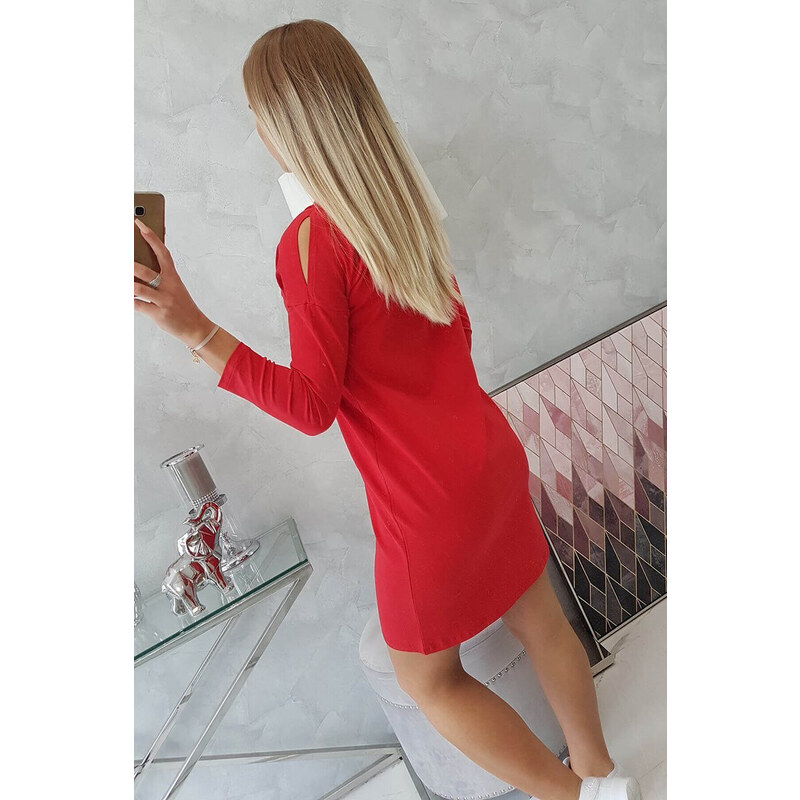 Šaty s potiskem Honey model 18744050 červené - K-Fashion