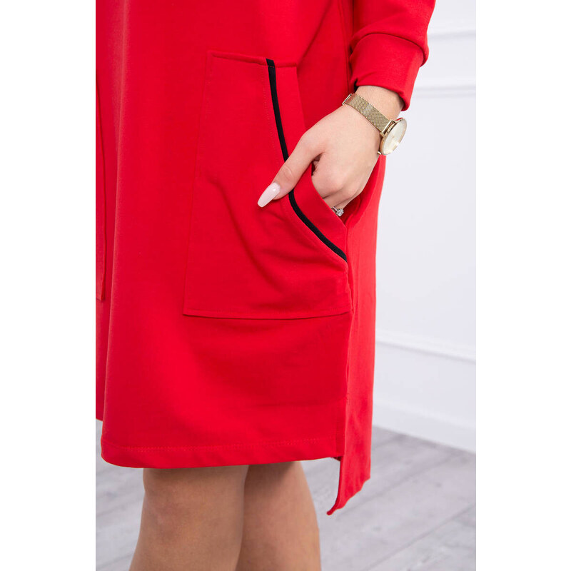 K-Fashion Neomezené červené šaty