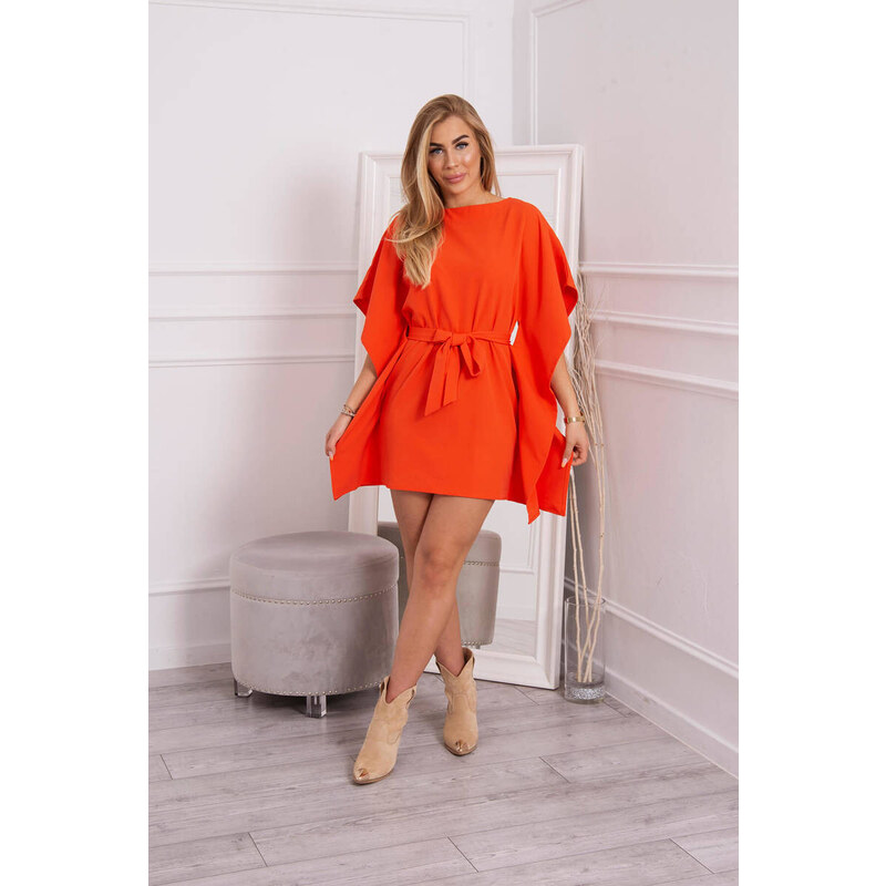 K-Fashion Oversize netopýří šaty oranžová