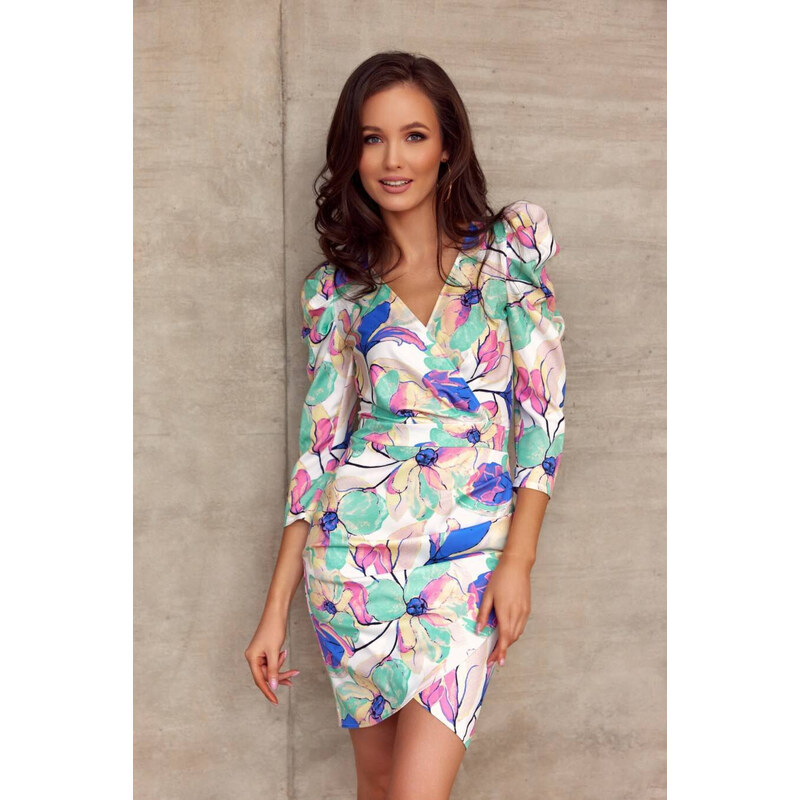 Roco Fashion Dámské šaty SUK0329-E27 mix barev - Roco
