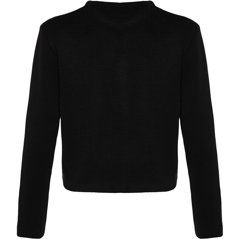 Trendyol Černý základní pletený svetr