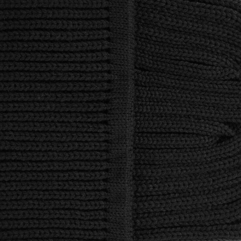 Kabelky od Hraběnky Zimní set: Pánská čepice s žebrováním a teplý šál; černá
