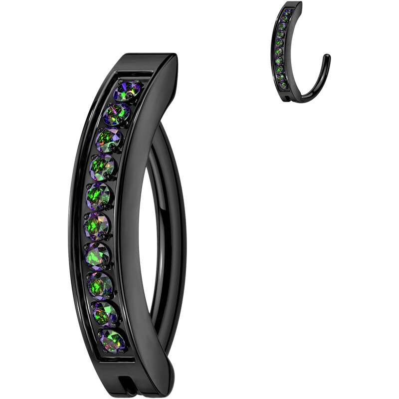 Atreya Titanový piercing do pupíku - clicker Viola