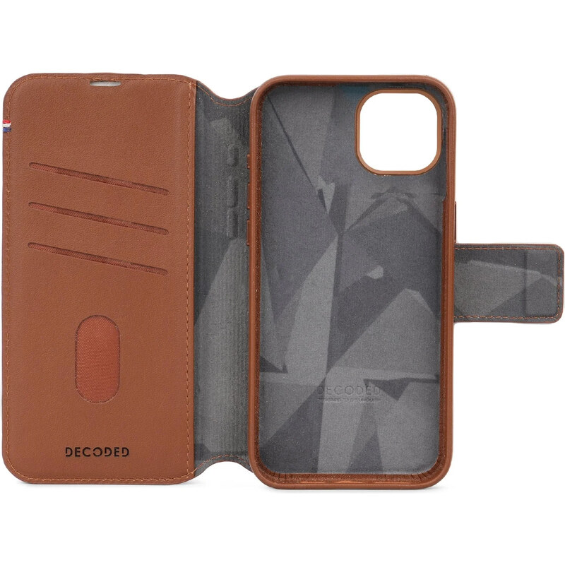 Ochranné pouzdro na iPhone 15 - Decoded, Detachable Wallet Tan