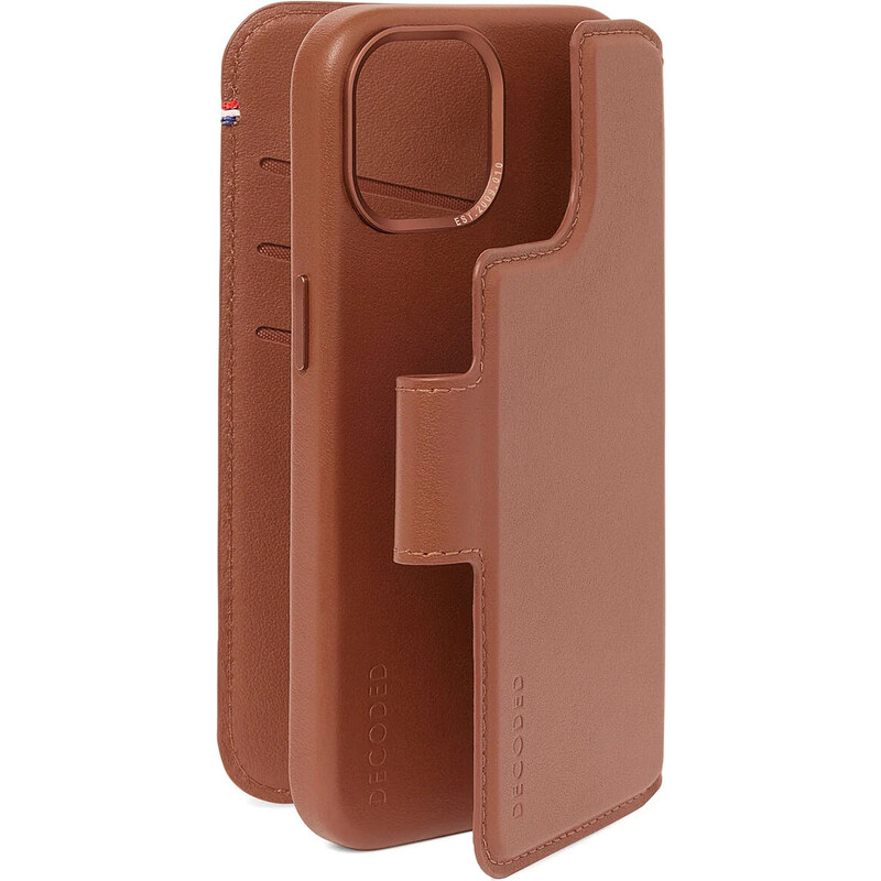 Ochranné pouzdro na iPhone 15 - Decoded, Detachable Wallet Tan