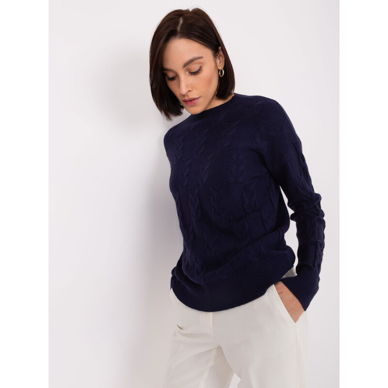 Wool Fashion Italia Sweater-AT-SW-2340.80-navy blue