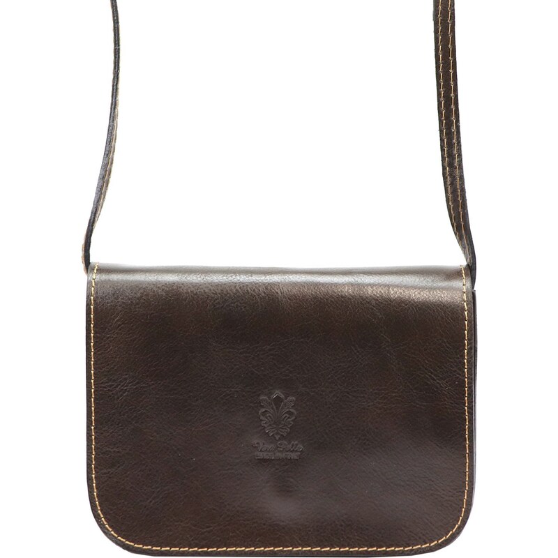 Kožená crossbody kabelka Florence 43 tmavě hnědá 87162068