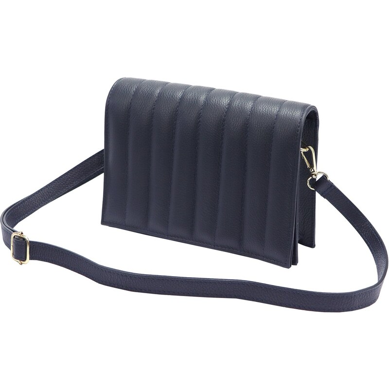 Kožená crossbody kabelka Luka 20-068 modrá