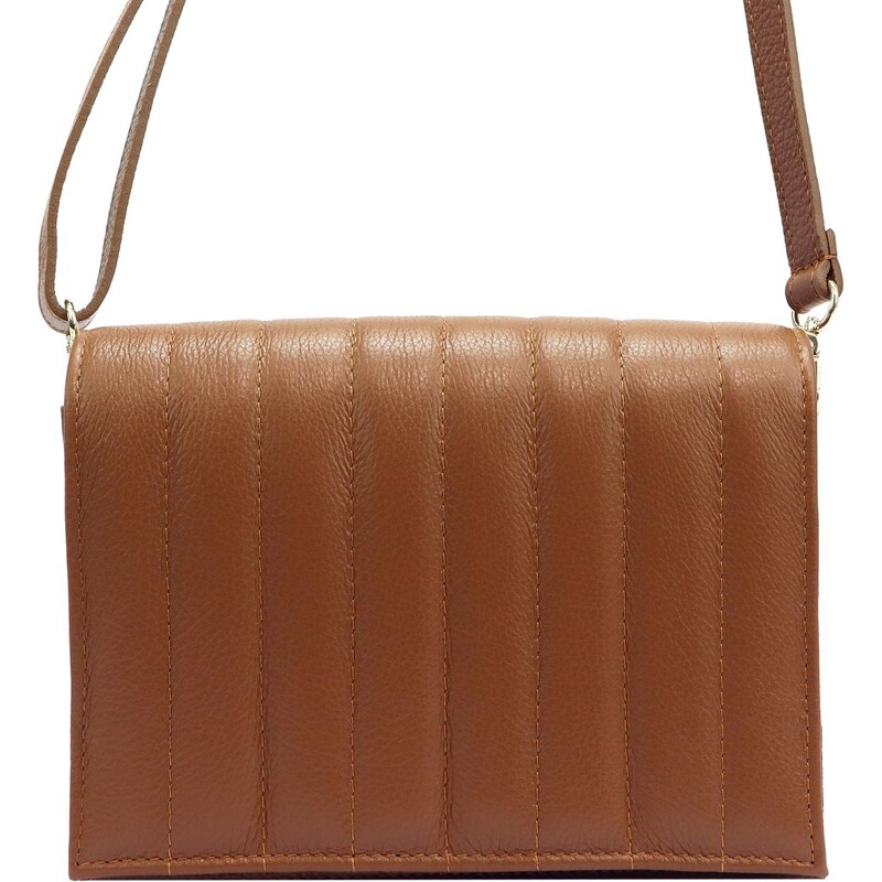 Kožená crossbody kabelka Luka 20-068 koňaková