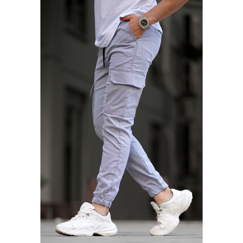 Madmext Gray Cargo Pocket Men's Jogger Pants 5463