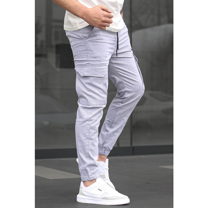 Madmext Gray Cargo Pocket Men's Jogger Pants 5463