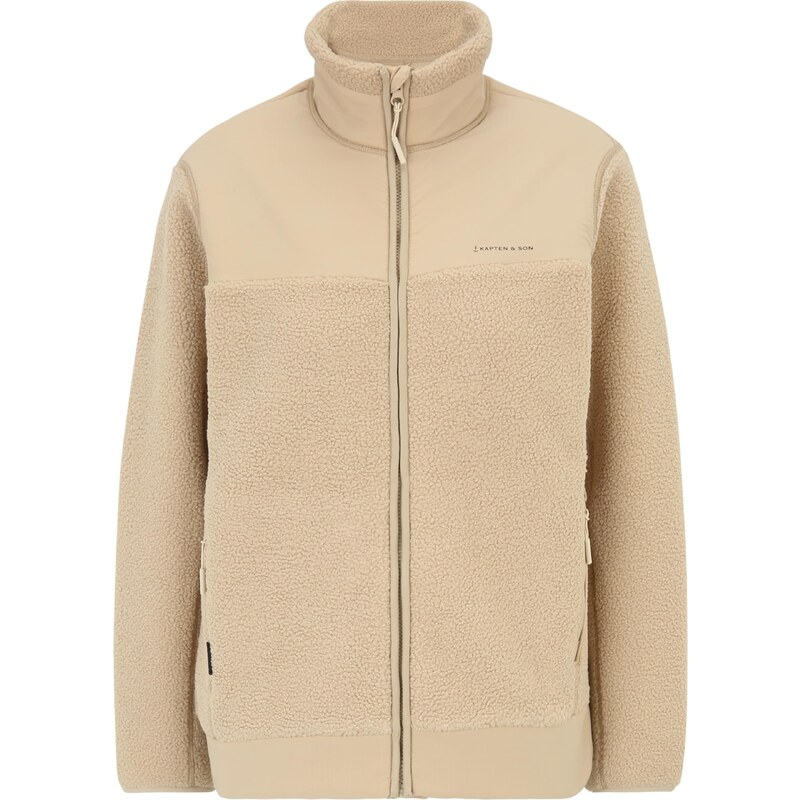 Kapten & Son Mikina Teddy Fleece písková / antracitová 93561721