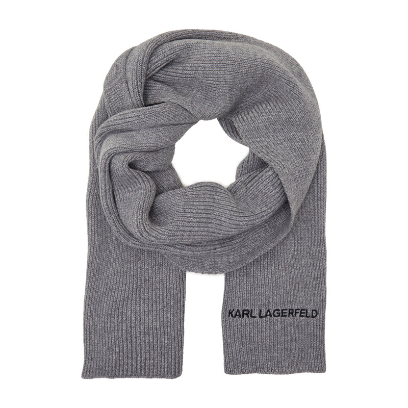 Karl Lagerfeld Šála k/essential logo s přídavkem vlny a kašmíru