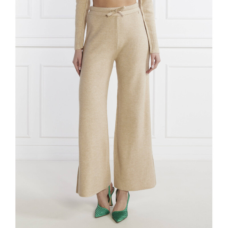 Patrizia Pepe Úpletové kalhoty | Relaxed fit | s příměsí vlny