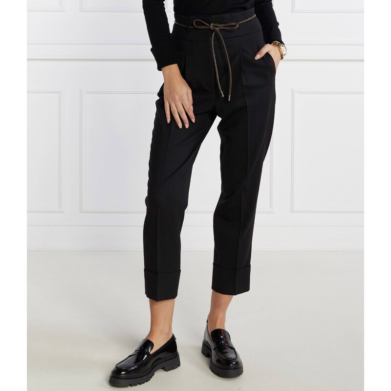 Peserico Vlněné kalhoty s páskem | Straight fit 86970221