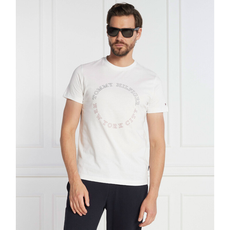 Tommy Hilfiger Tričko MONOTYPE ROUNDLE | Slim Fit