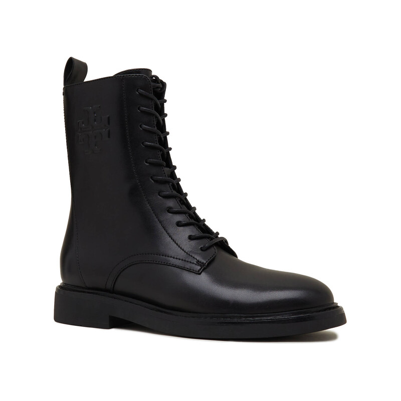TORY BURCH Kožené kotníkové boty DOUBLE T COMBAT 86664769