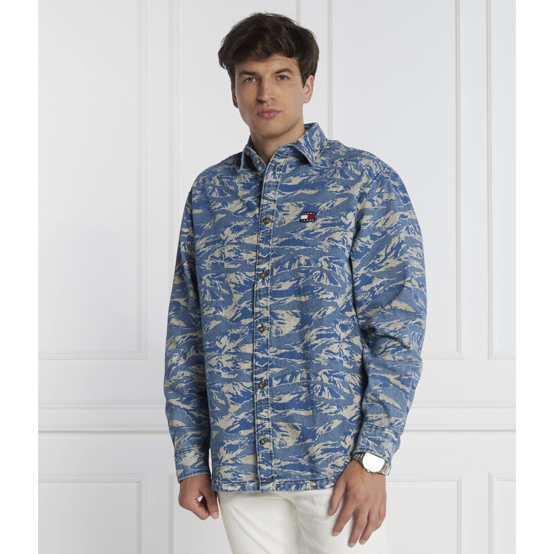 Tommy Jeans Košile TIGER CAMO | Regular Fit | denim