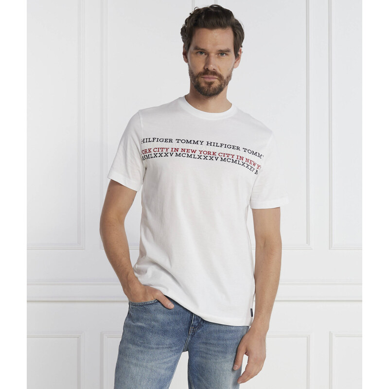 Tommy Hilfiger Tričko CENTER CHEST STRIPE TEE | Regular Fit