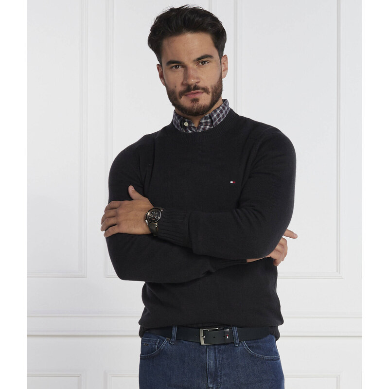 Tommy Hilfiger Vlněný svetr MULTI HTR MERINO CREW NECK | Regular