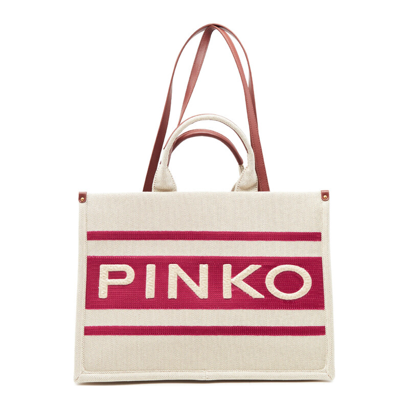 Pinko Kabelka na rameno SHOPPER CANVAS RICICLATO + STA