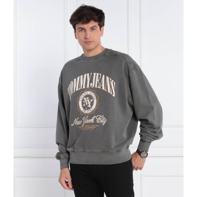 Tommy Jeans Mikina TJM BOXY LUXE VARSITY CREW | Regular Fit