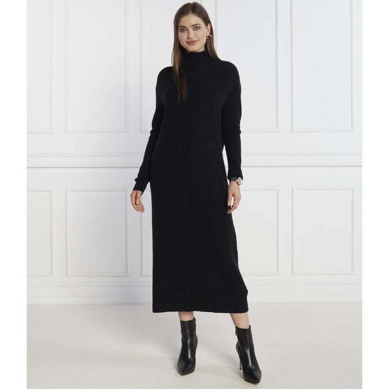 Tommy Hilfiger Šaty MD WOOL CASH ROLL-NK | s příměsí kašmíru 99952017